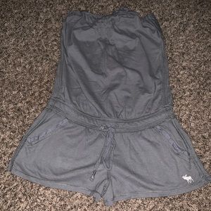 Women’s Grey Small Romper W Pockets S